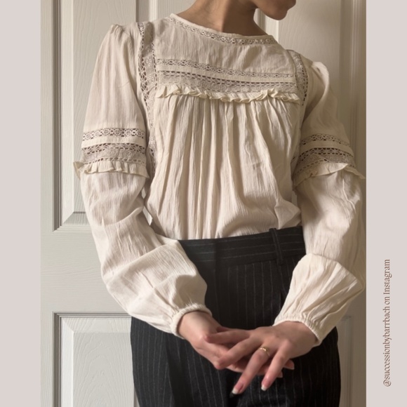 Ornate Ruffle Blouse by American Eagle, Women’s size S | Vintage-Style Blouse - Picture 5 of 6